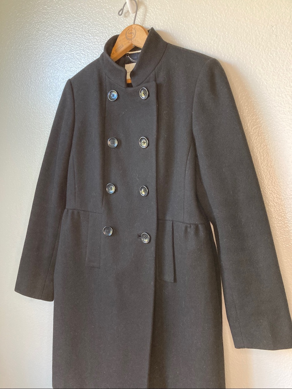 Vintage Y2k Banana Republic Wool Blend Double Breasted coat jacket twee sz M